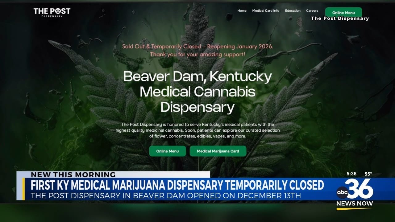 Kentucky’s first medical marijuana dispensary temporarily closes – WTVQ